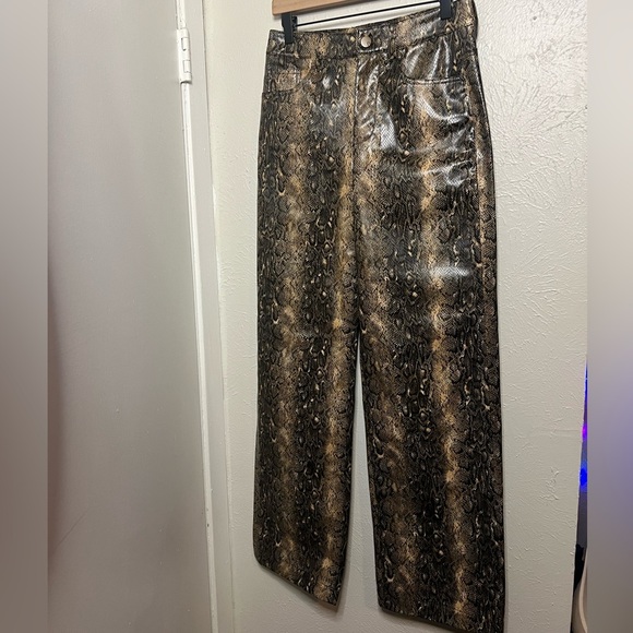 Mango Pants - MANGO faux leather snakeskin pants